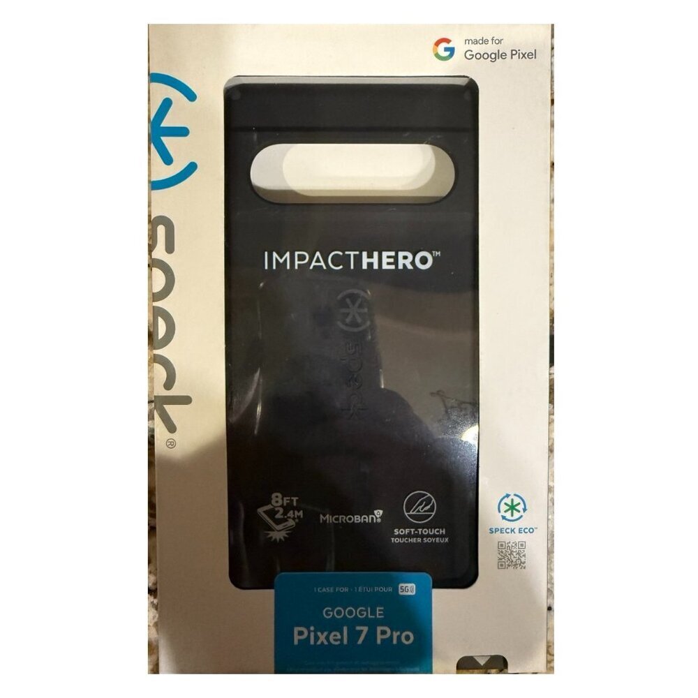 Speck ImpactHero Case Google Pixel 7 Pro Microban Shockproof Black NIB